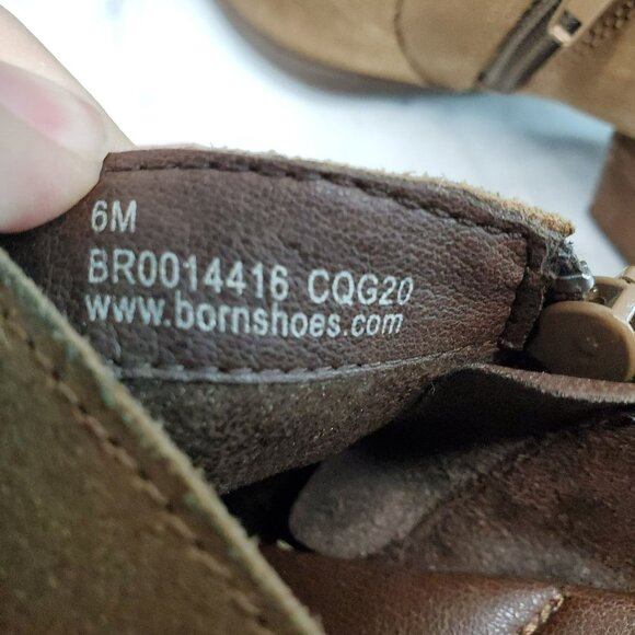 Born Shoes Womens Size 6 Brown Suede Caley Ankle Booties *Read* - Picture 11 of 12
